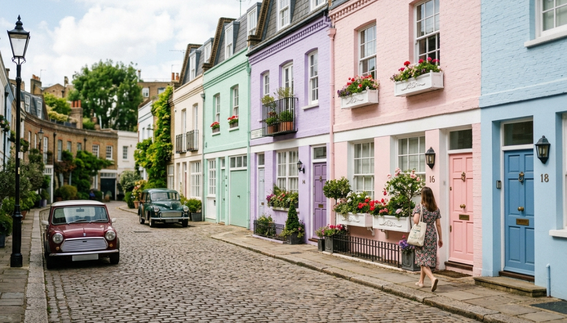 The Iconic Colorful Houses and Mews Streets